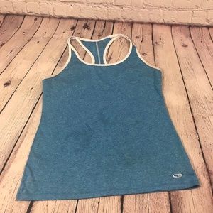 Champion Running Racerback Blue Tank Top Size XS